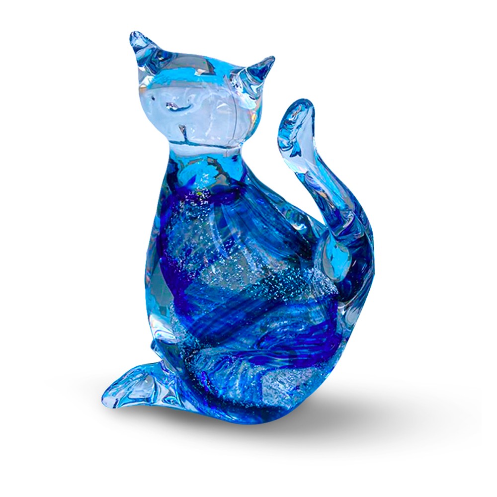 Gatto Murano Blu