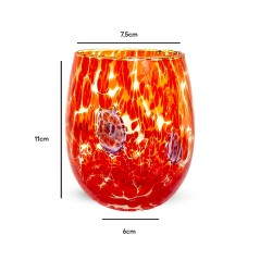 Set 6 pezzi Bicchiere Murano Arancione