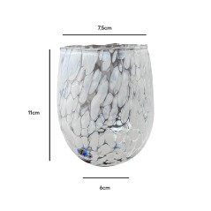 Set 6 pezzi Bicchiere Murano Bianco