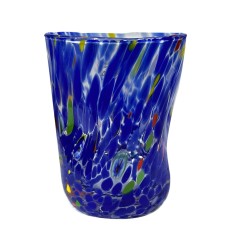 Bicchiere Goto di Murano Blu Cristallo