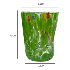 Bicchiere Goto di Murano Verde Cristallo