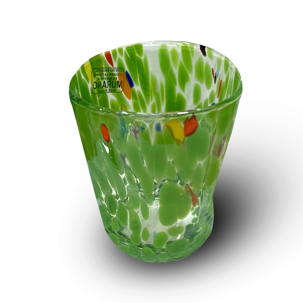 Set 6 pezzi Bicchiere Goto Murano Verde Cristallo