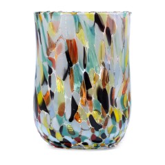Set 6 pezzi Bicchiere Goto Rotondo di Murano Arcobaleno