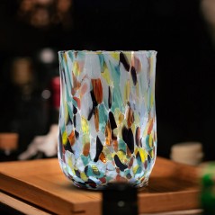 Set 6 pezzi Bicchiere Goto Rotondo di Murano Arcobaleno