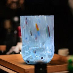 Set 6 pezzi Bicchiere Goto Rotondo di Murano Azzurro