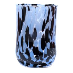 Set 6 pezzi Bicchiere Goto Rotondo di Murano Blu Nero